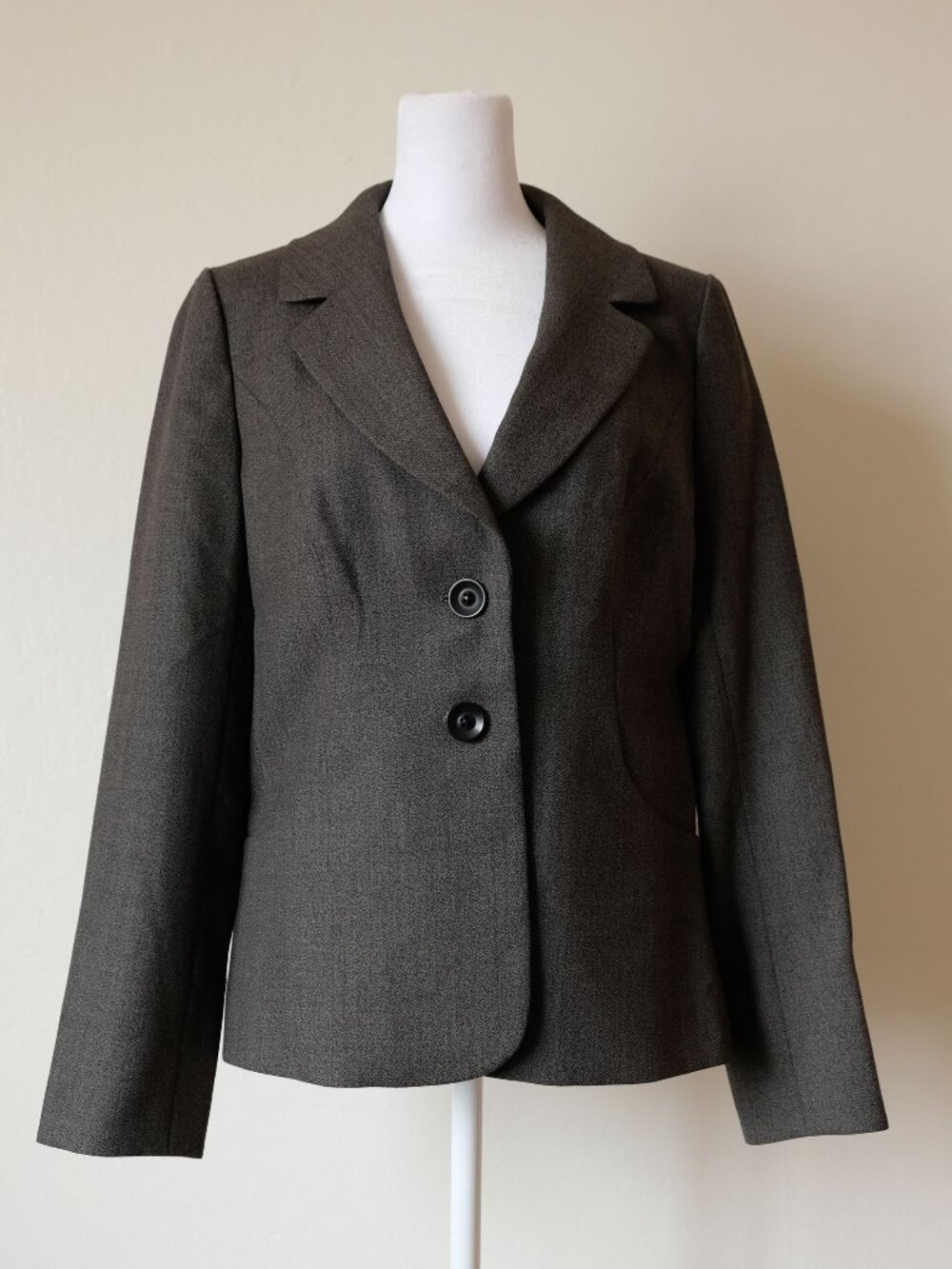 NWT Classiques Entier Atelier/Nordstrom Wool-blend Blazer, Taupe Multi, Size 6